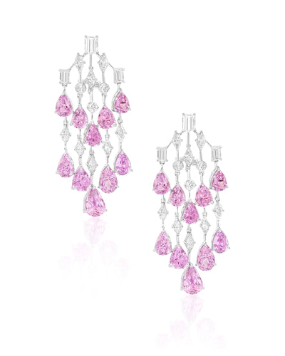 Kunzite Waterfall Earrings | AMARIS JEWELS | Fine Jewelry