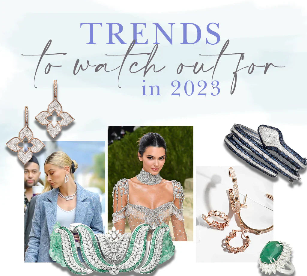 Jewellery trends 2023, jewels, diamond jewellery, diamond, jewellery, bridal jewellery, bridal edit