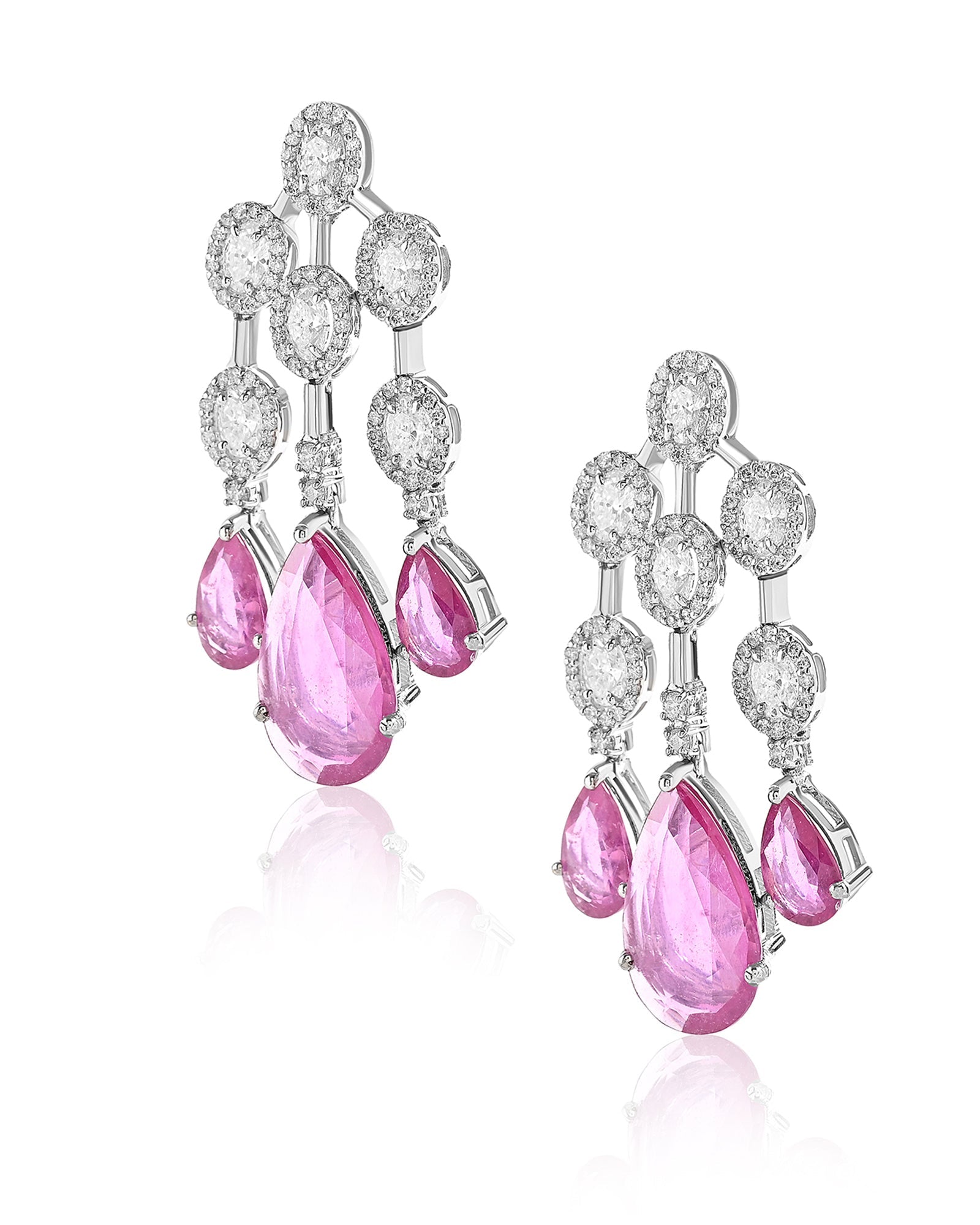 Ruby Waterfall Earrings