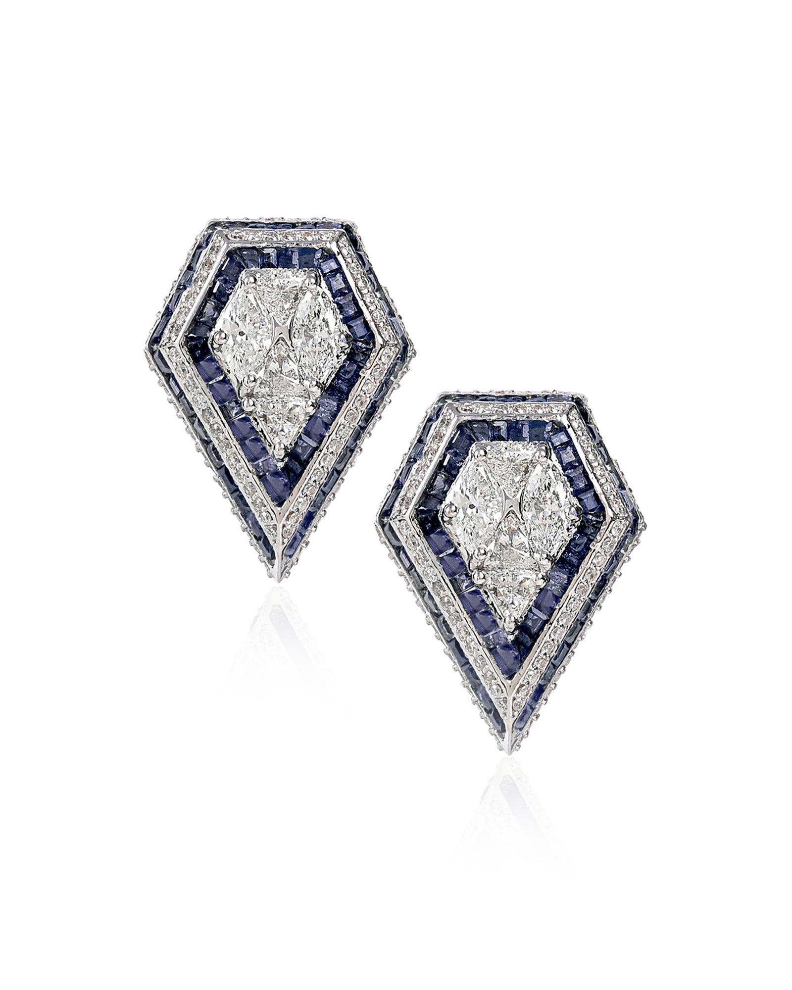 Boss Lady Earrings (Sapphires)