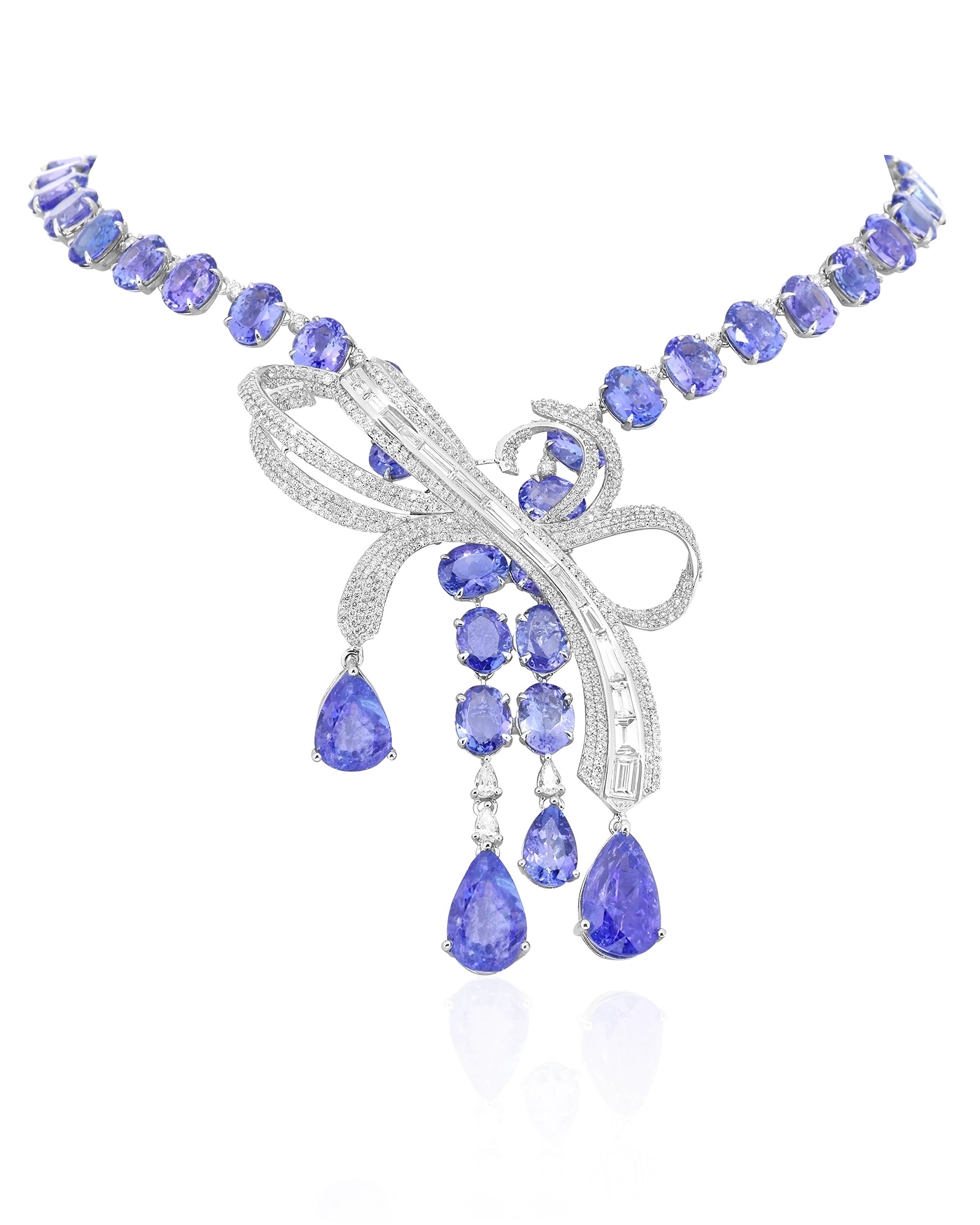 Tanzanite Bow Necklace