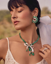 Emerald Bow Necklace