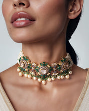 Emerald Gardenia Choker