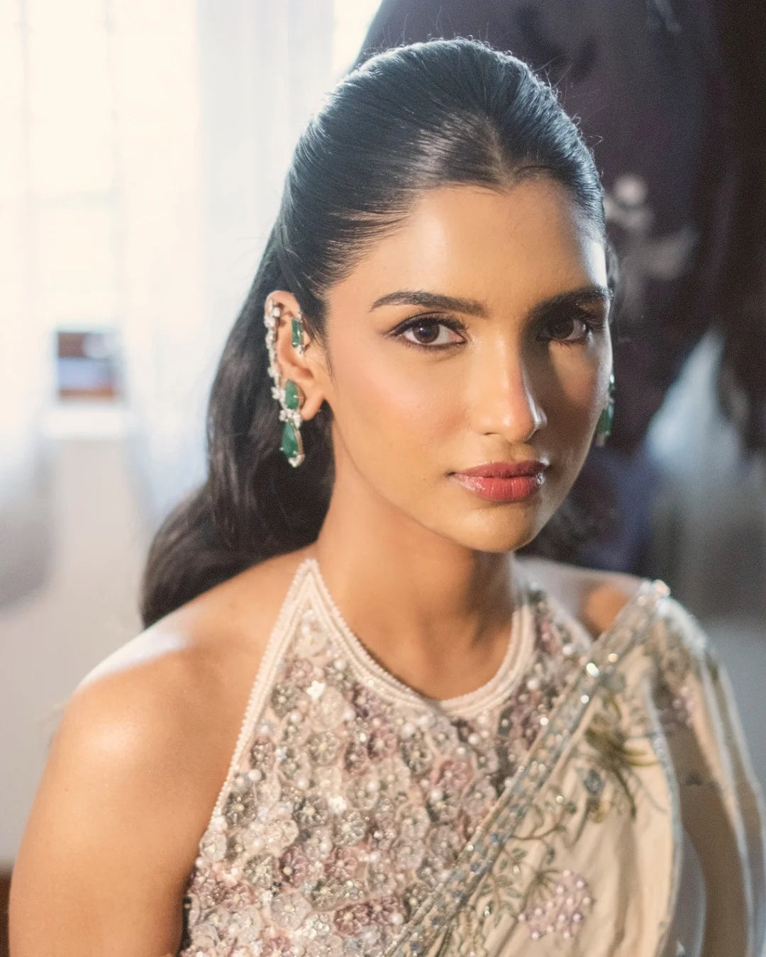 Emerald Drip Earcuffs