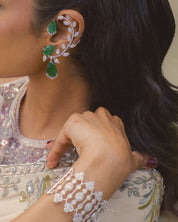Emerald Drip Earcuffs