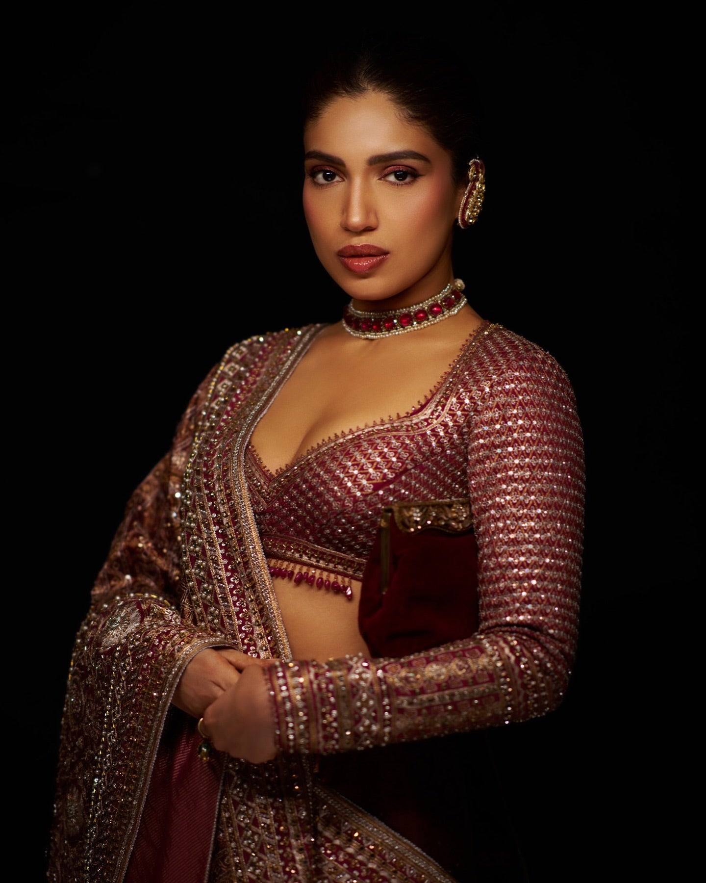 Ruby Paisley Ear Cuffs