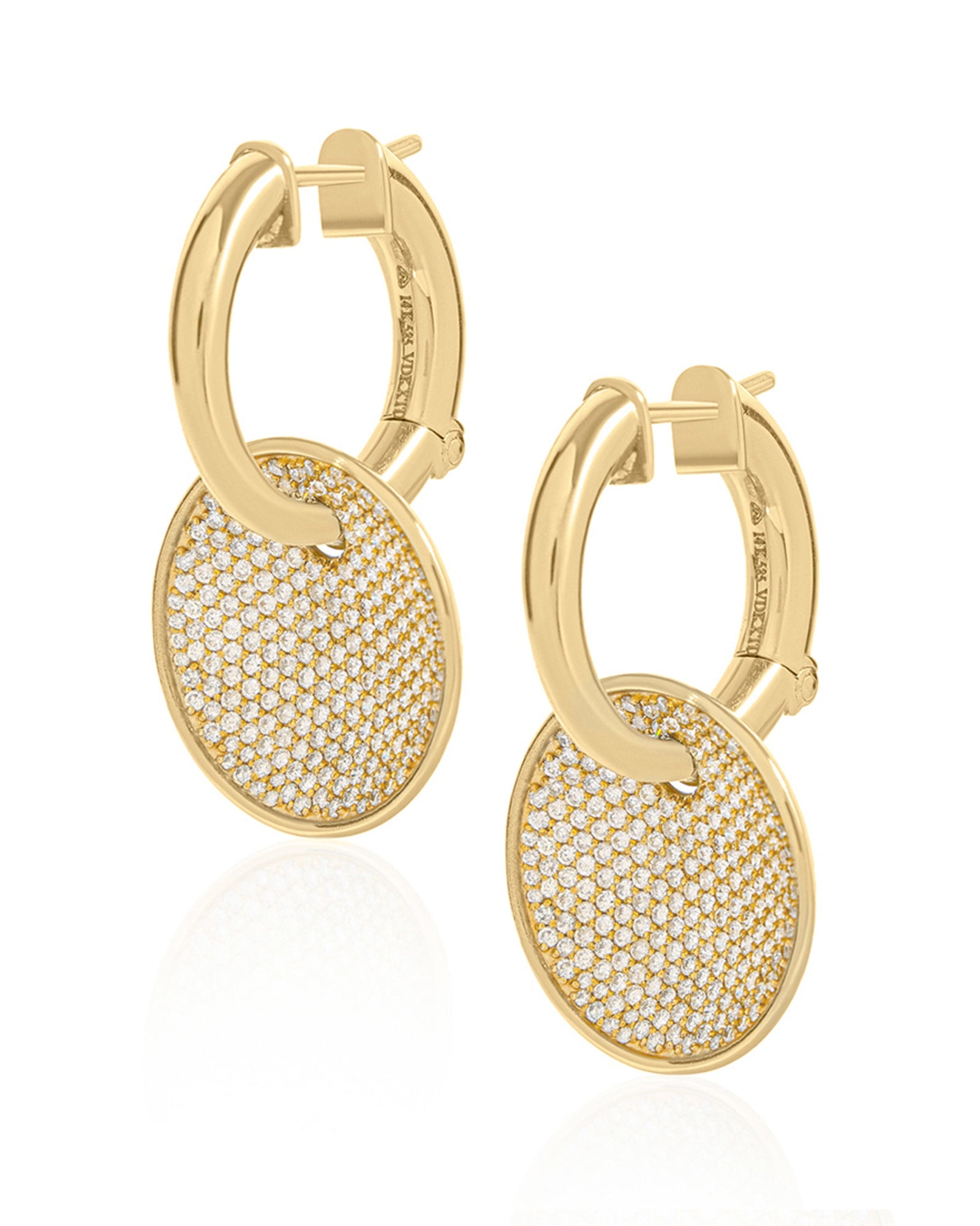 Drop Disc Earrings