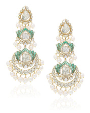 Jaisalmer Lotus Emerald Earrings