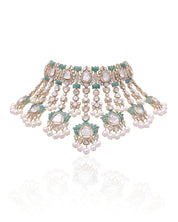 Jaisalmer Lotus Emerald Necklace