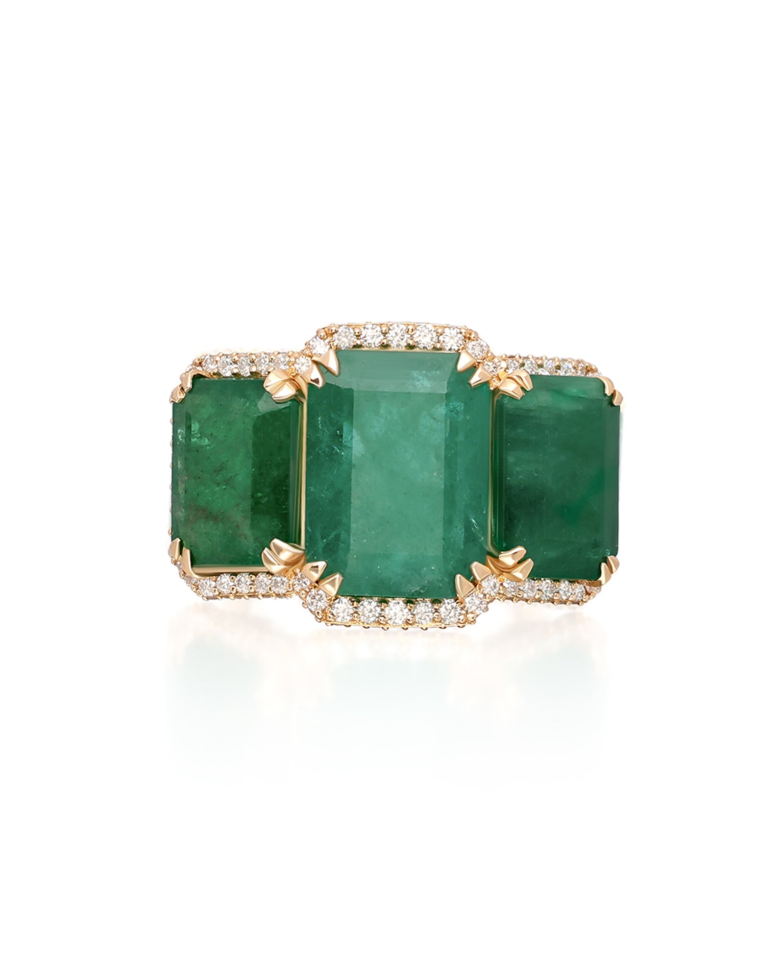 Crown Emerald Ring