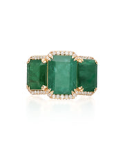 Crown Emerald Ring