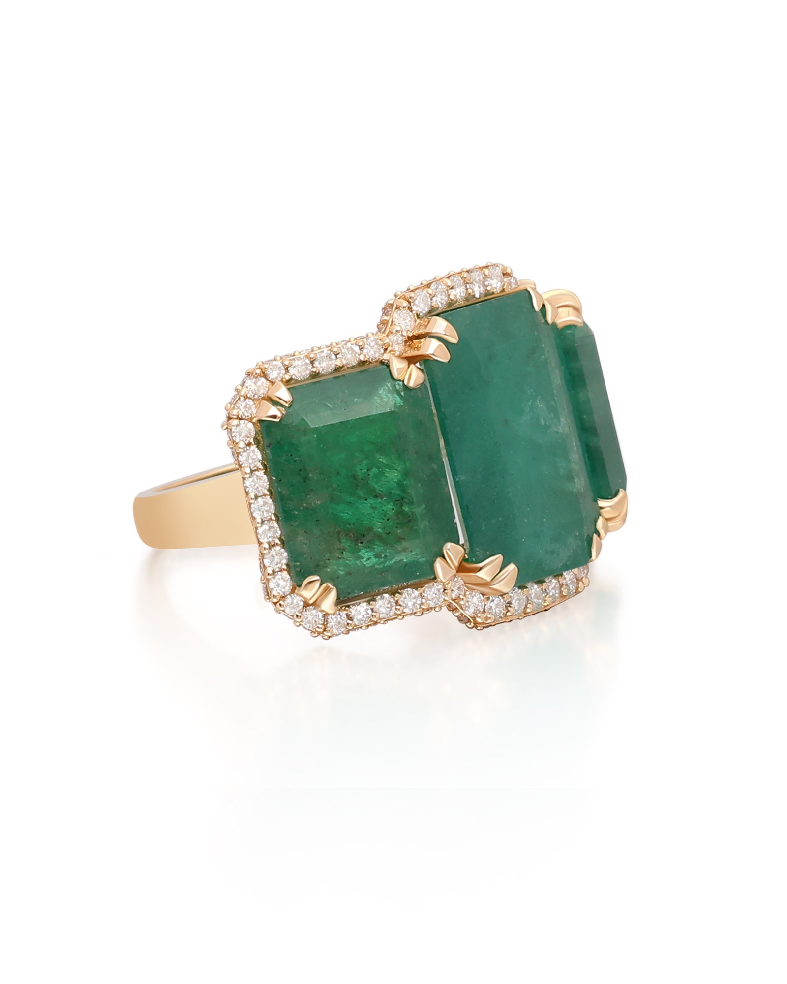 Crown Emerald Ring