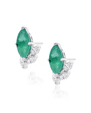 Emerald Leaf Earrings