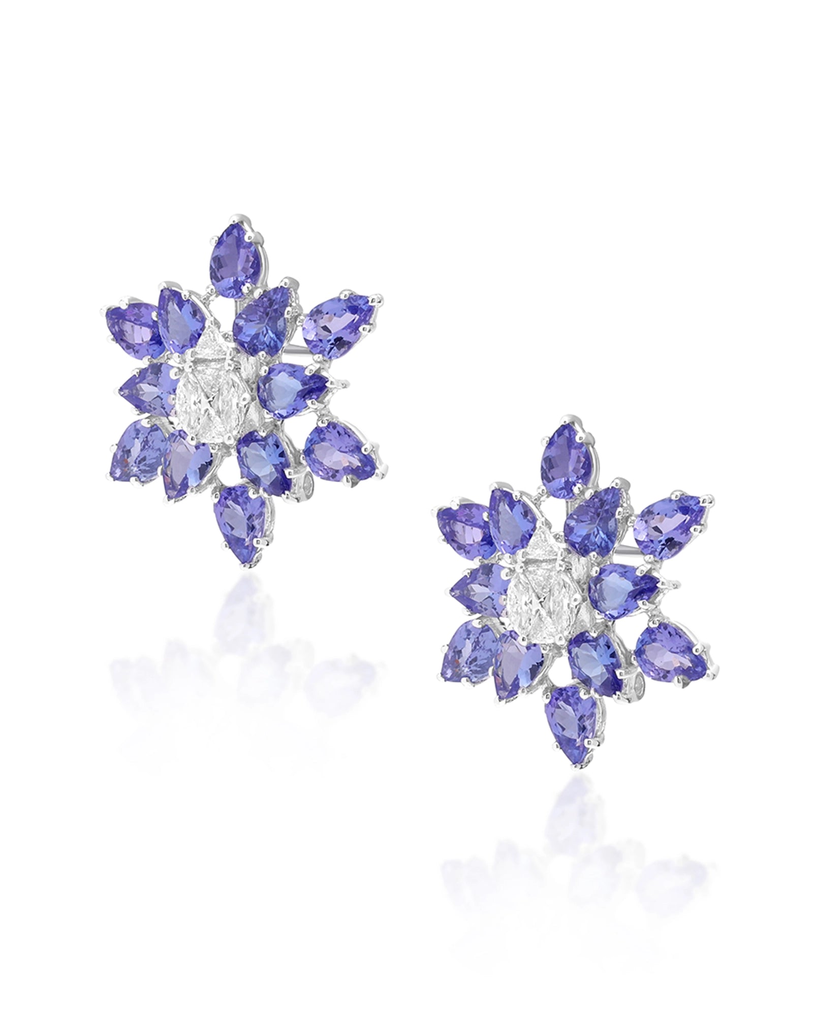 Tanzanite Star Earrings