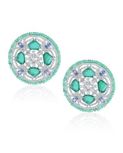 Emerald Snowflakes Earrings