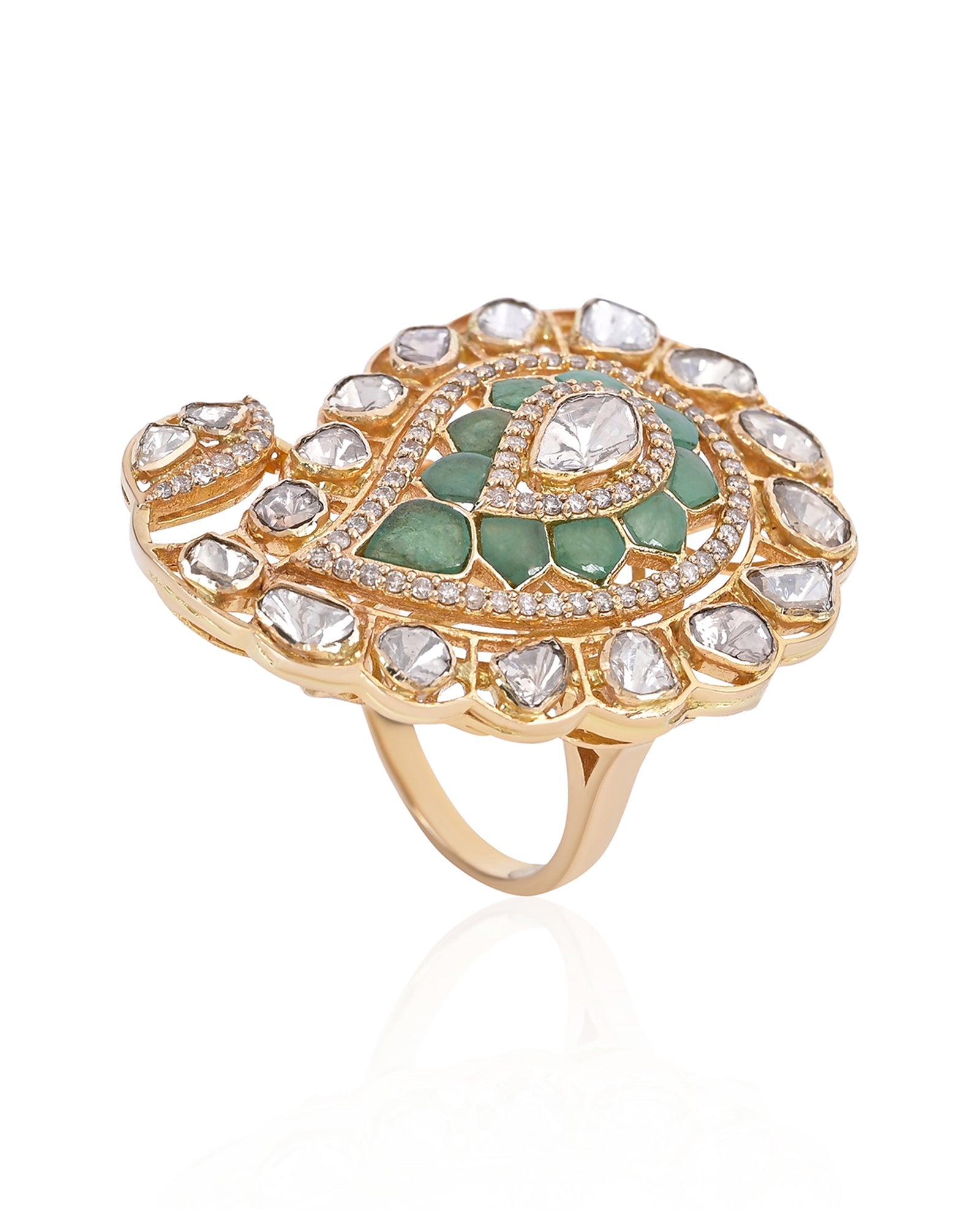 Emerald Paisley Ring