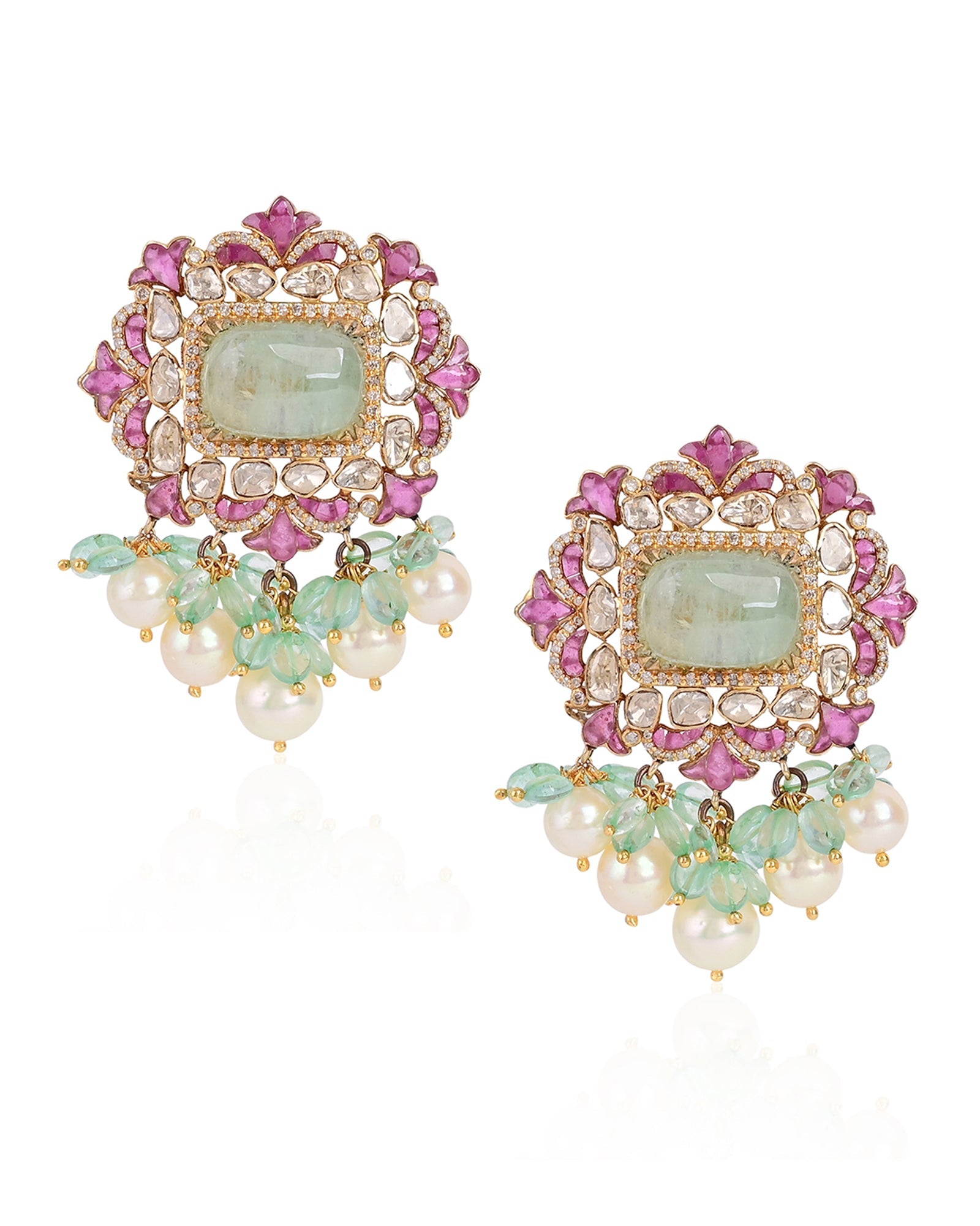 Sheesh Mahal Polki Earrings