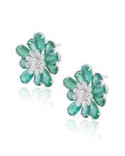 Emerald Daisy Earrings