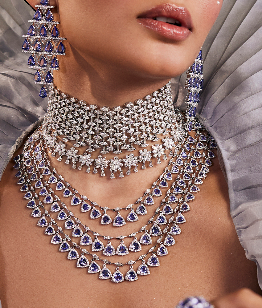 Wedding Long Diamond Necklace DMONDE