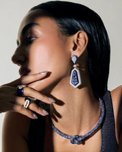 Shield - It Earrings ( Blue )