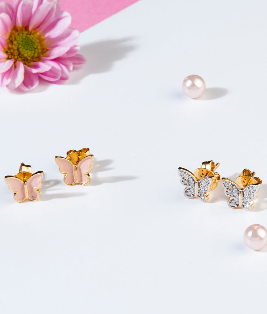 BABY A Butterfly studs | AMARIS JEWELS | Fine Jewelry 
