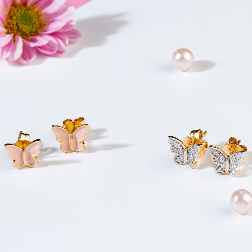 BABY A Butterfly studs | AMARIS JEWELS | Fine Jewelry 