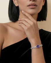 Tanzanite Twin Line Bracelet