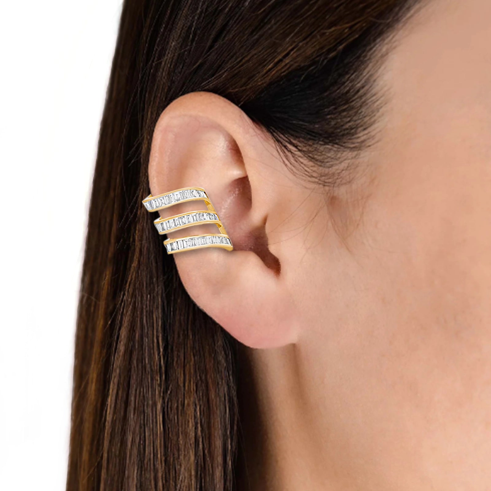 Baguette Blaze Earcuff | AMARIS JEWELS | Fine Jewelry 