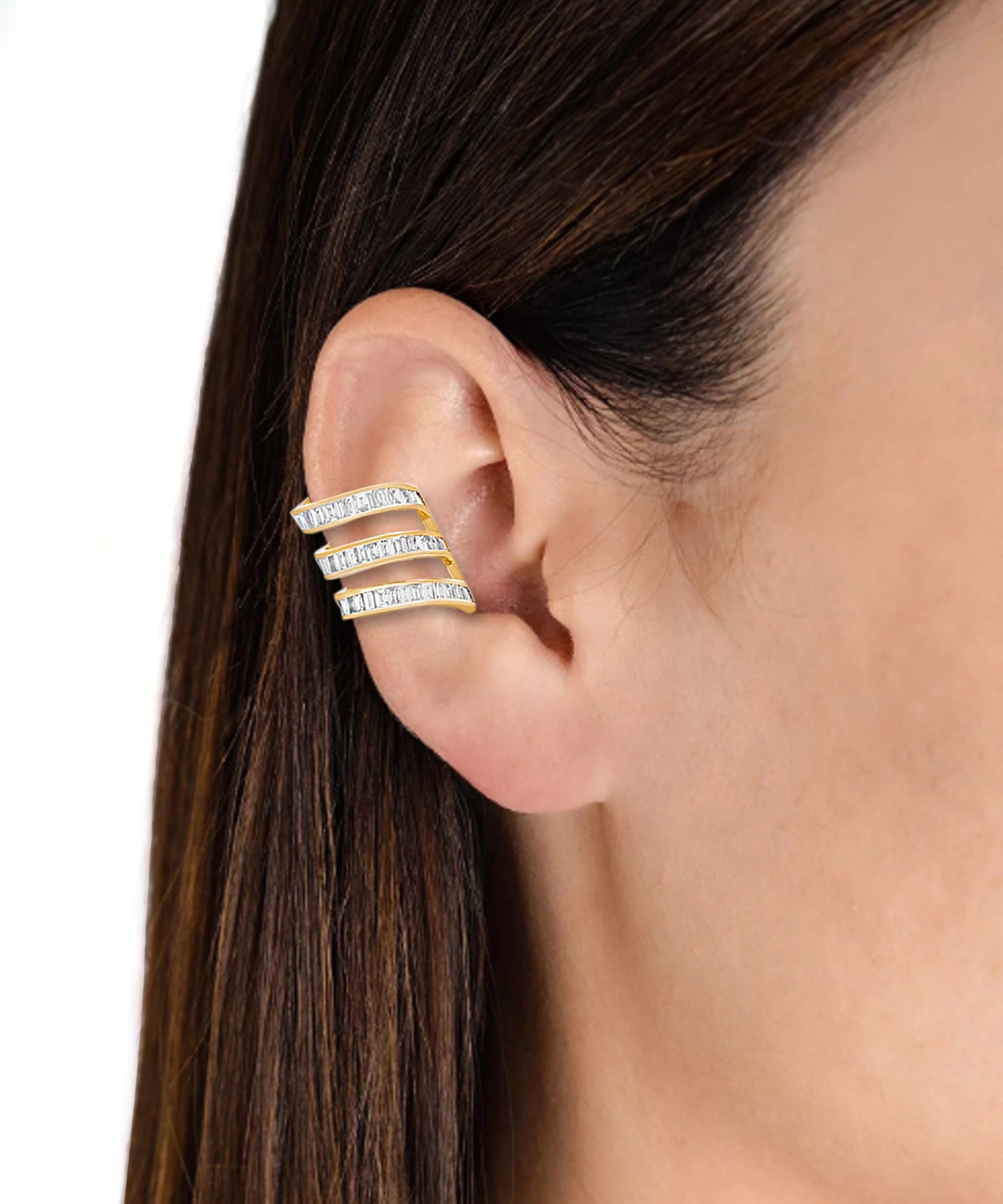 Baguette Blaze Earcuff | AMARIS JEWELS | Fine Jewelry 