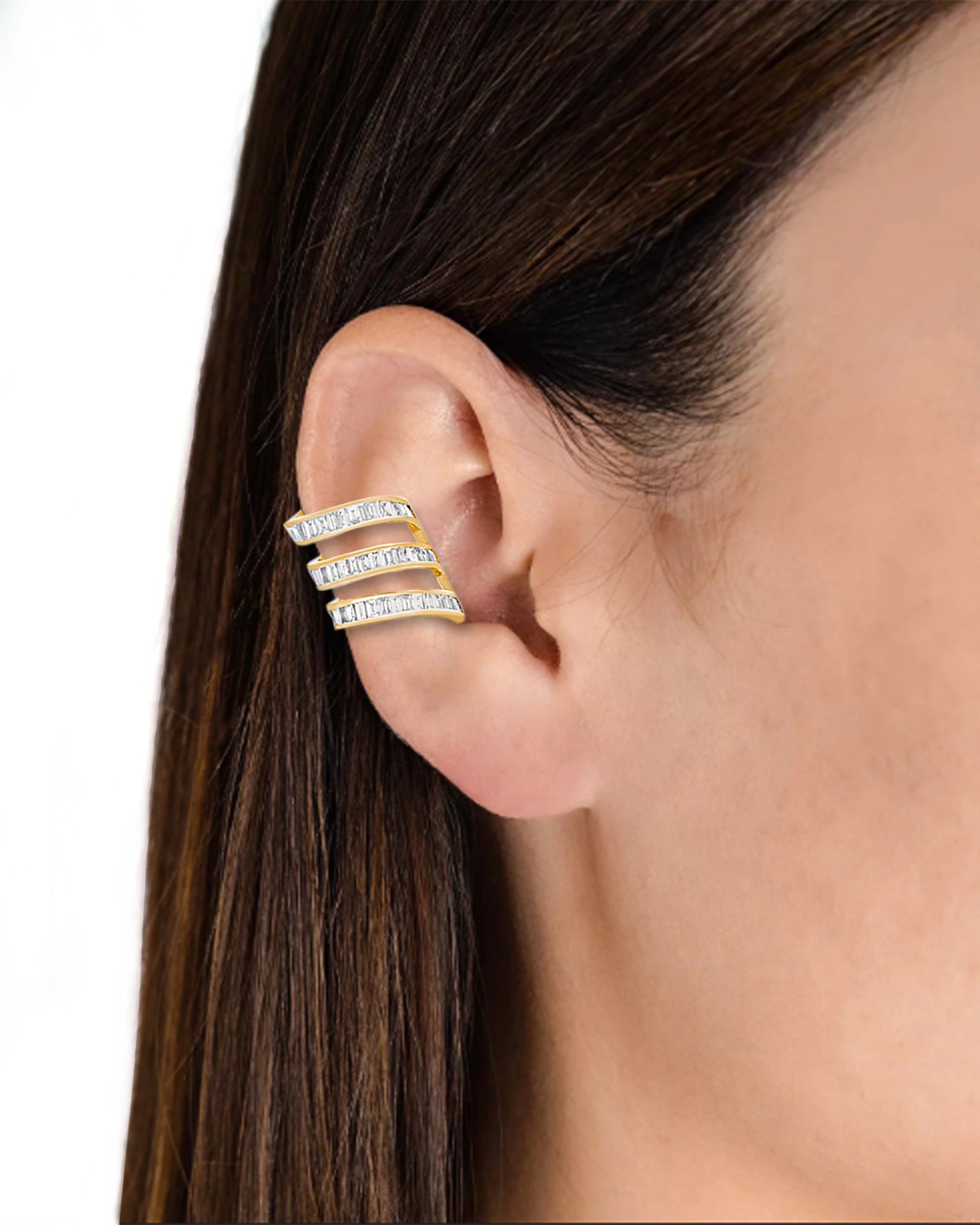 Baguette Blaze Earcuff | AMARIS JEWELS | Fine Jewelry 