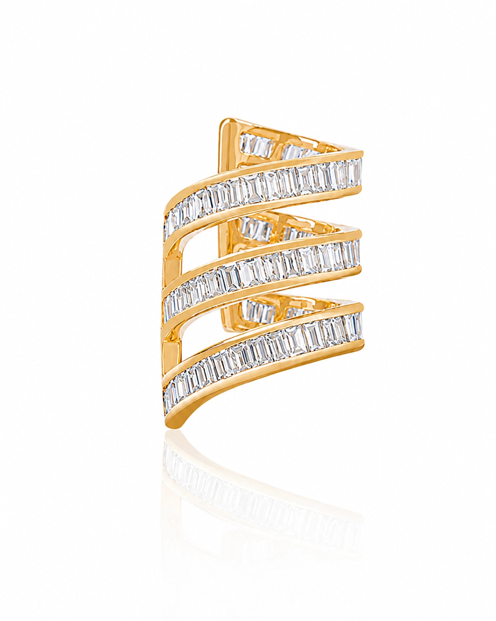 Baguette Blaze Earcuff | AMARIS JEWELS | Fine Jewelry 