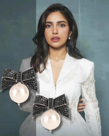 Black Tie Diamond Earrings