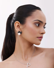 Black Tie Diamond Earrings