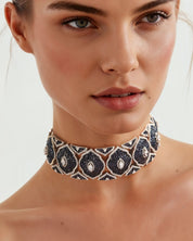 Blue Fleur Choker | AMARIS JEWELS | Fine Jewelry 