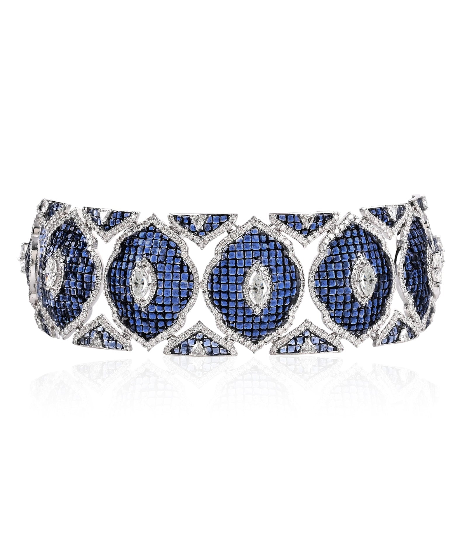 Blue Fleur Choker | AMARIS JEWELS | Fine Jewelry 