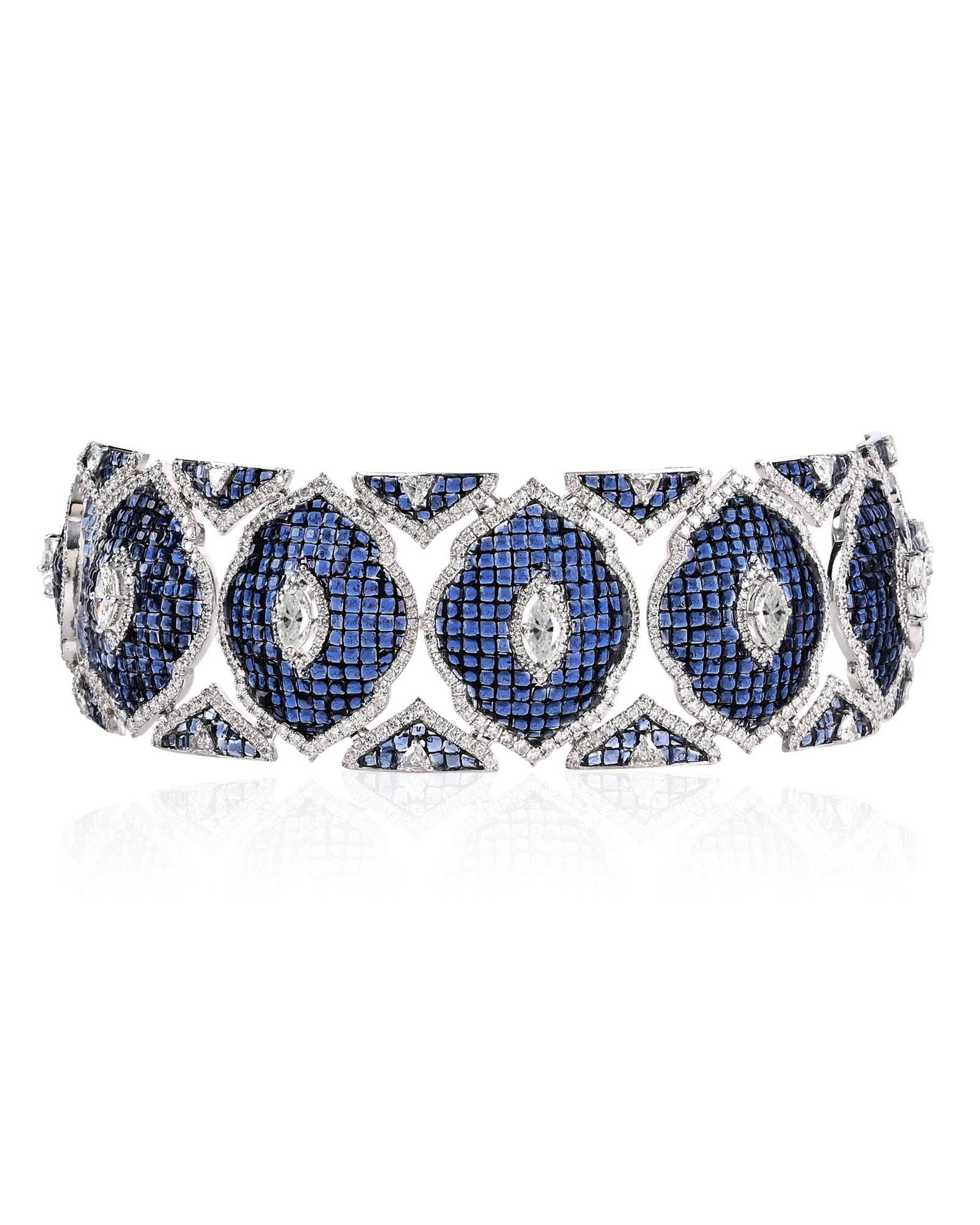 Blue Fleur Choker | AMARIS JEWELS | Fine Jewelry 