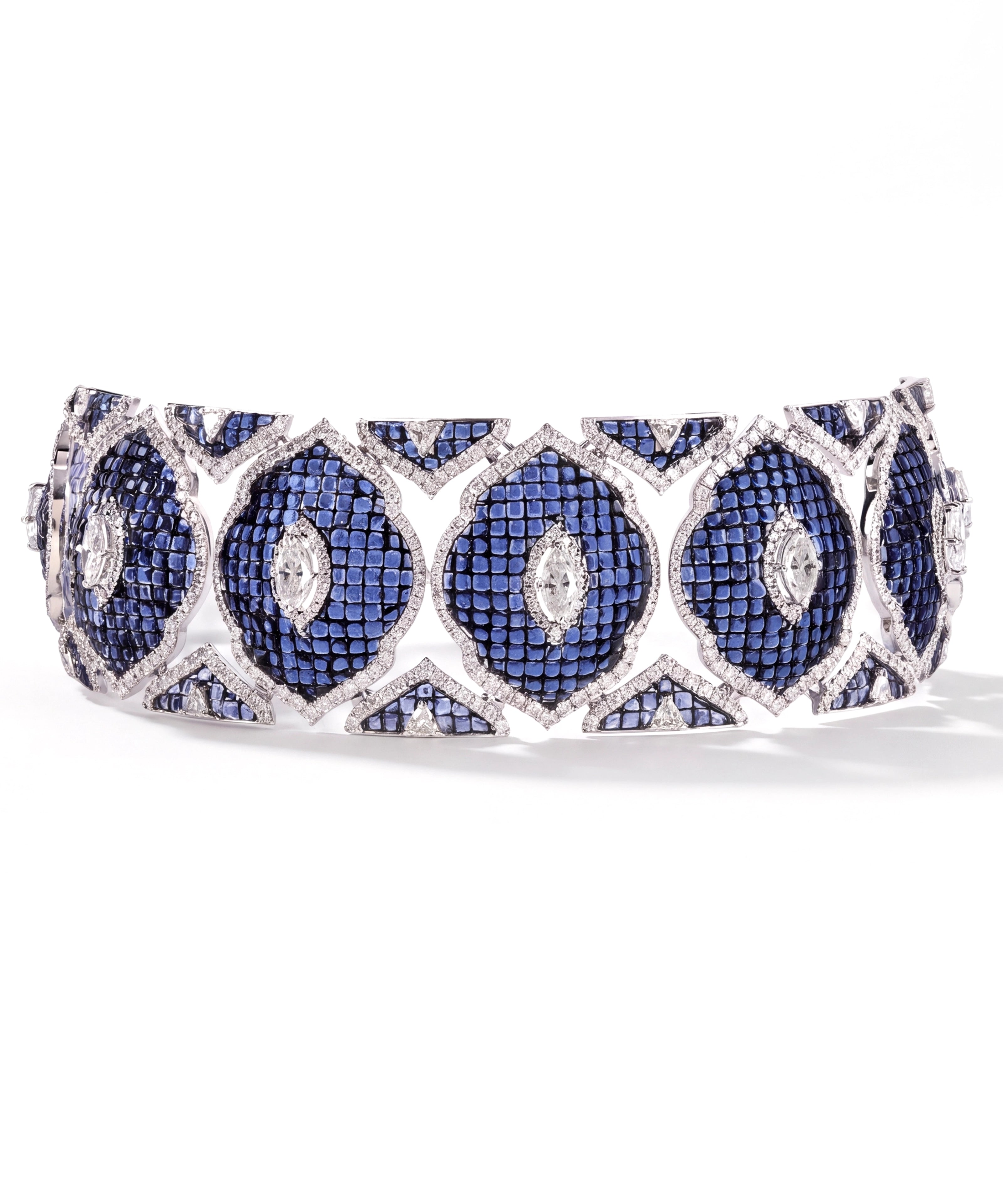 Blue Fleur Choker | AMARIS JEWELS | Fine Jewelry