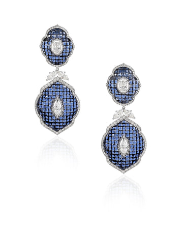 Blue Fleur Earrings