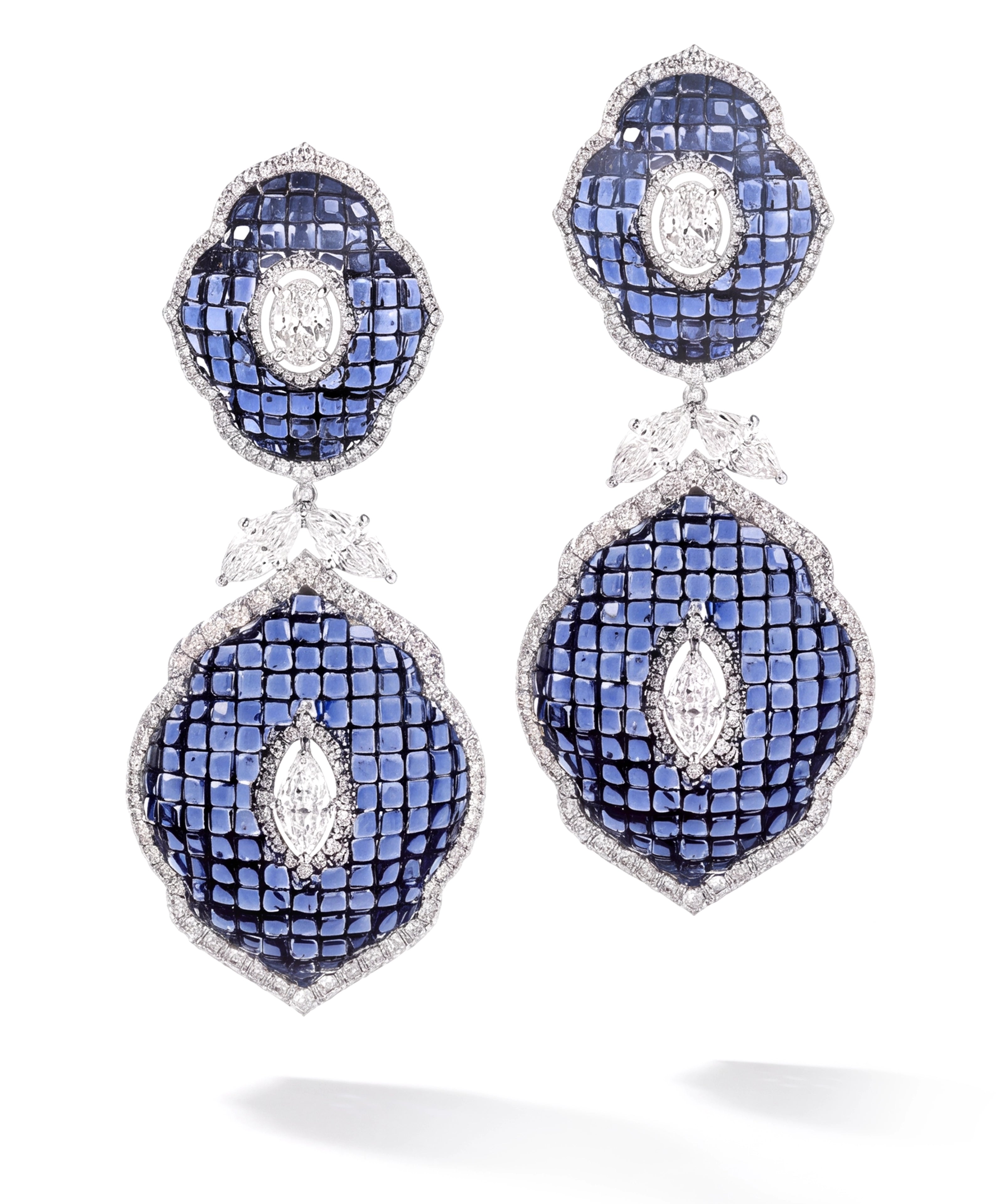 Blue Fleur Earrings | AMARIS JEWELS | Fine Jewelry