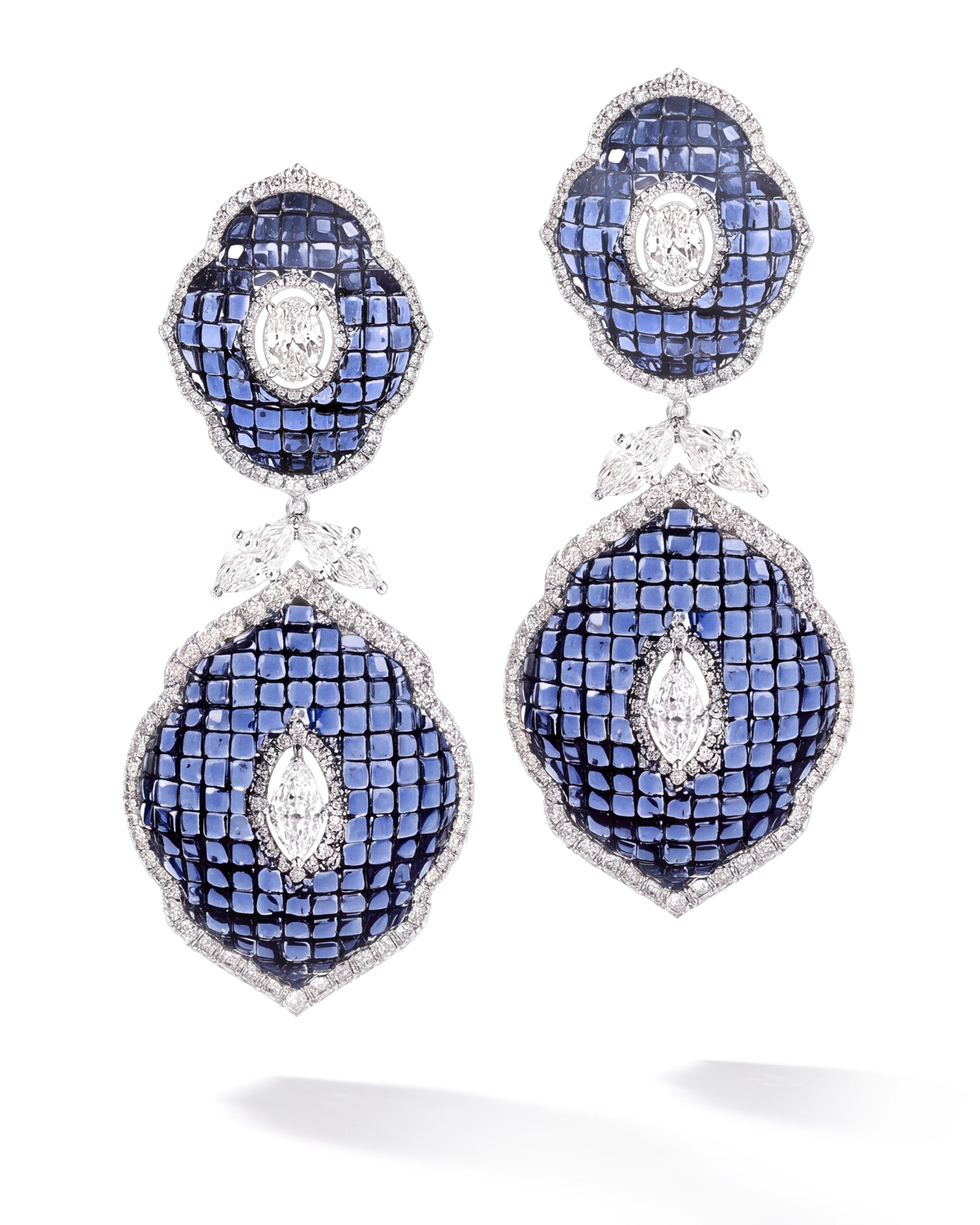 Blue Fleur Earrings | AMARIS JEWELS | Fine Jewelry