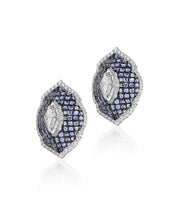Blue Fleur Studs | AMARIS JEWELS | Fine Jewelry 
