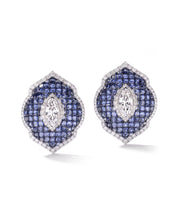 Blue Fleur Studs | AMARIS JEWELS | Fine Jewelry