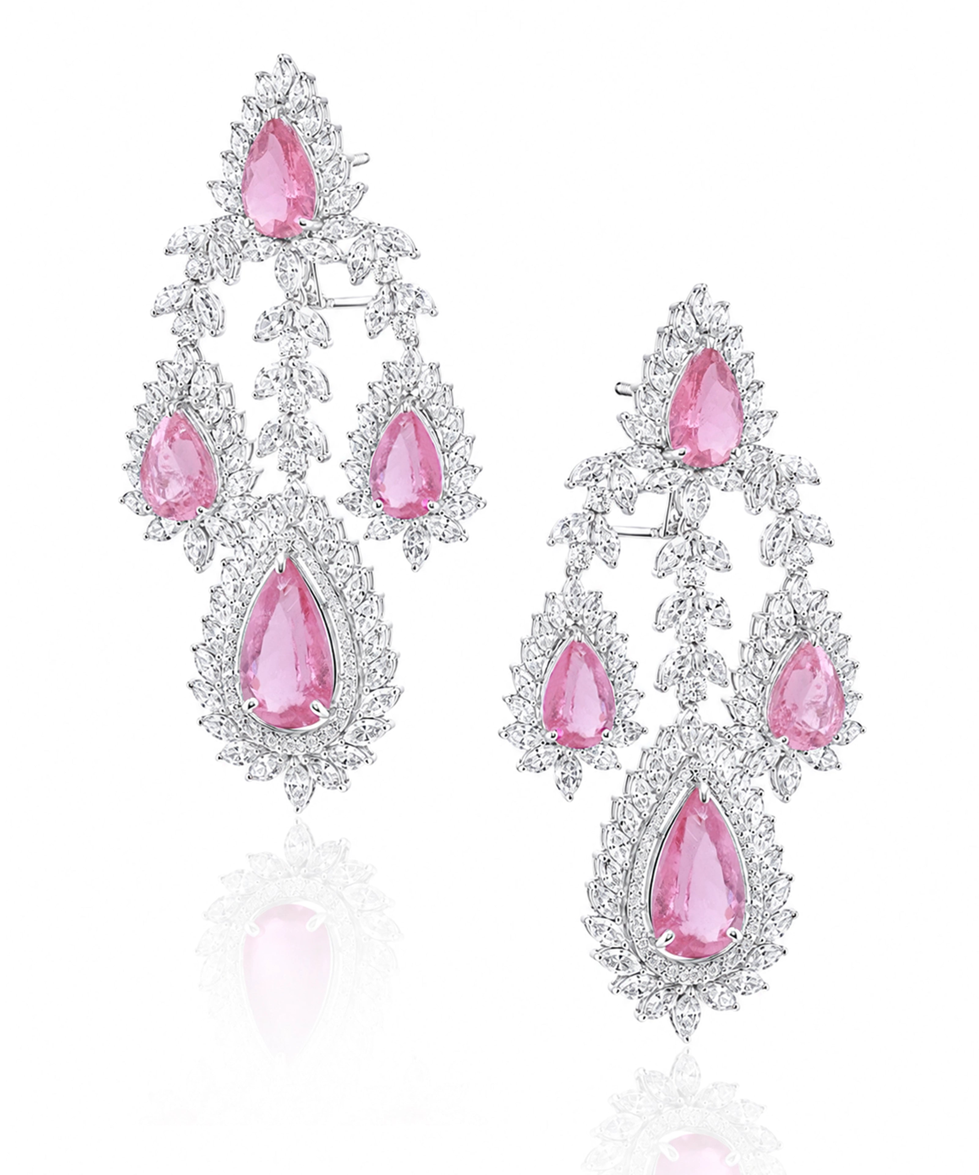 Blush Cascade Earrings | AMARIS JEWELS | Fine Jewelry