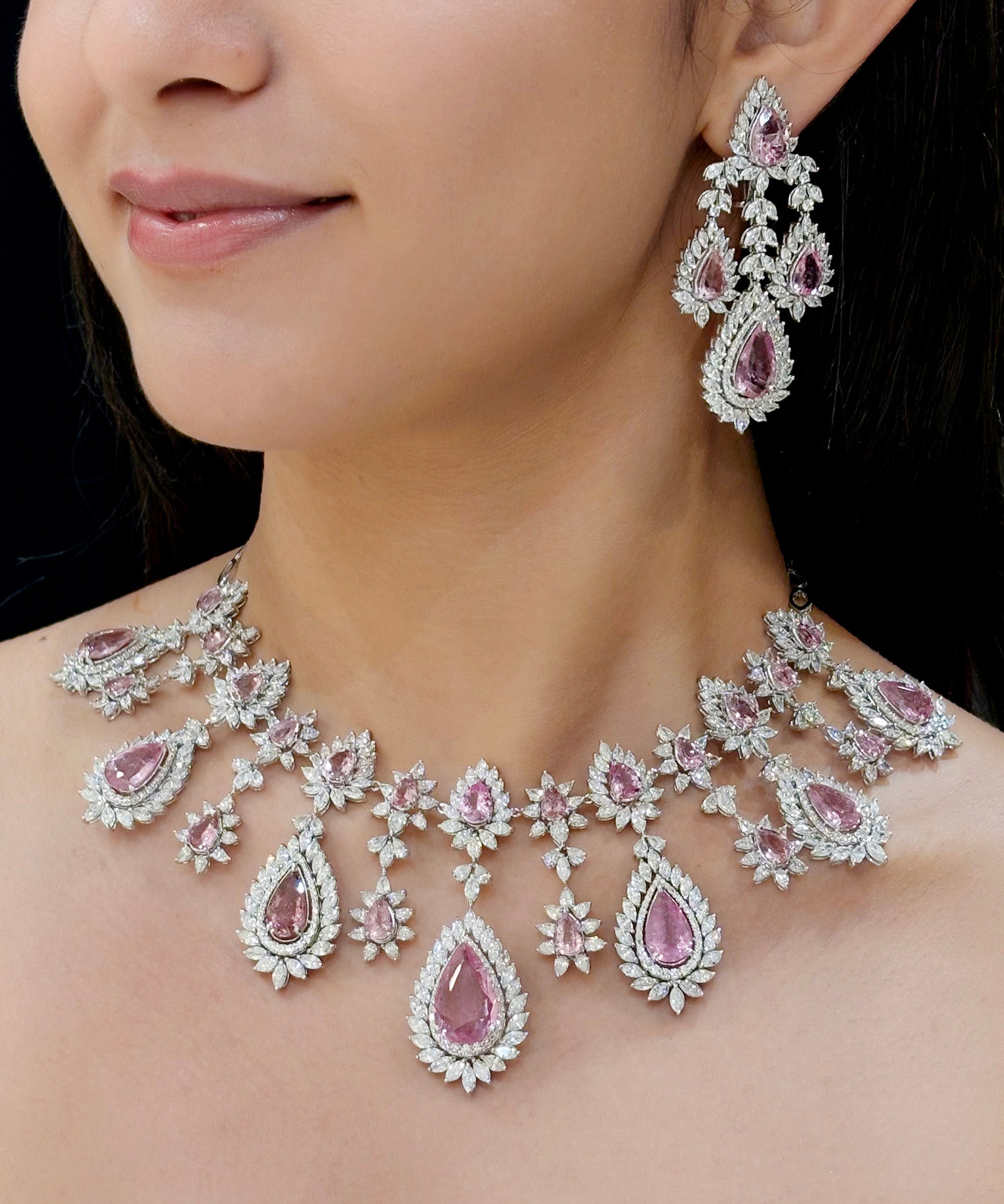 Blush Cascade Necklace | AMARIS JEWELS | Fine Jewelry