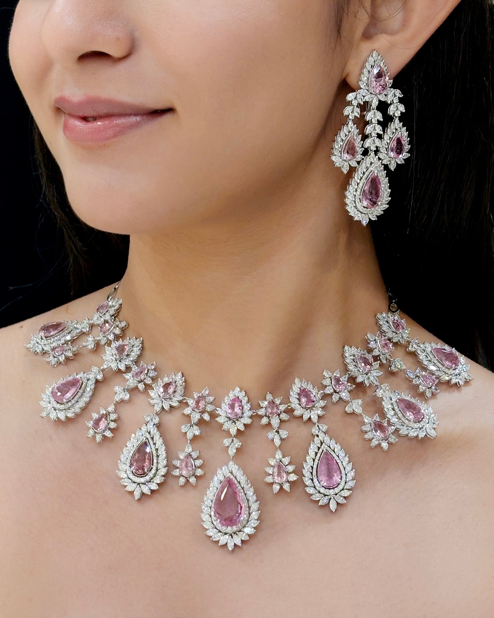 Blush Cascade Necklace | AMARIS JEWELS | Fine Jewelry