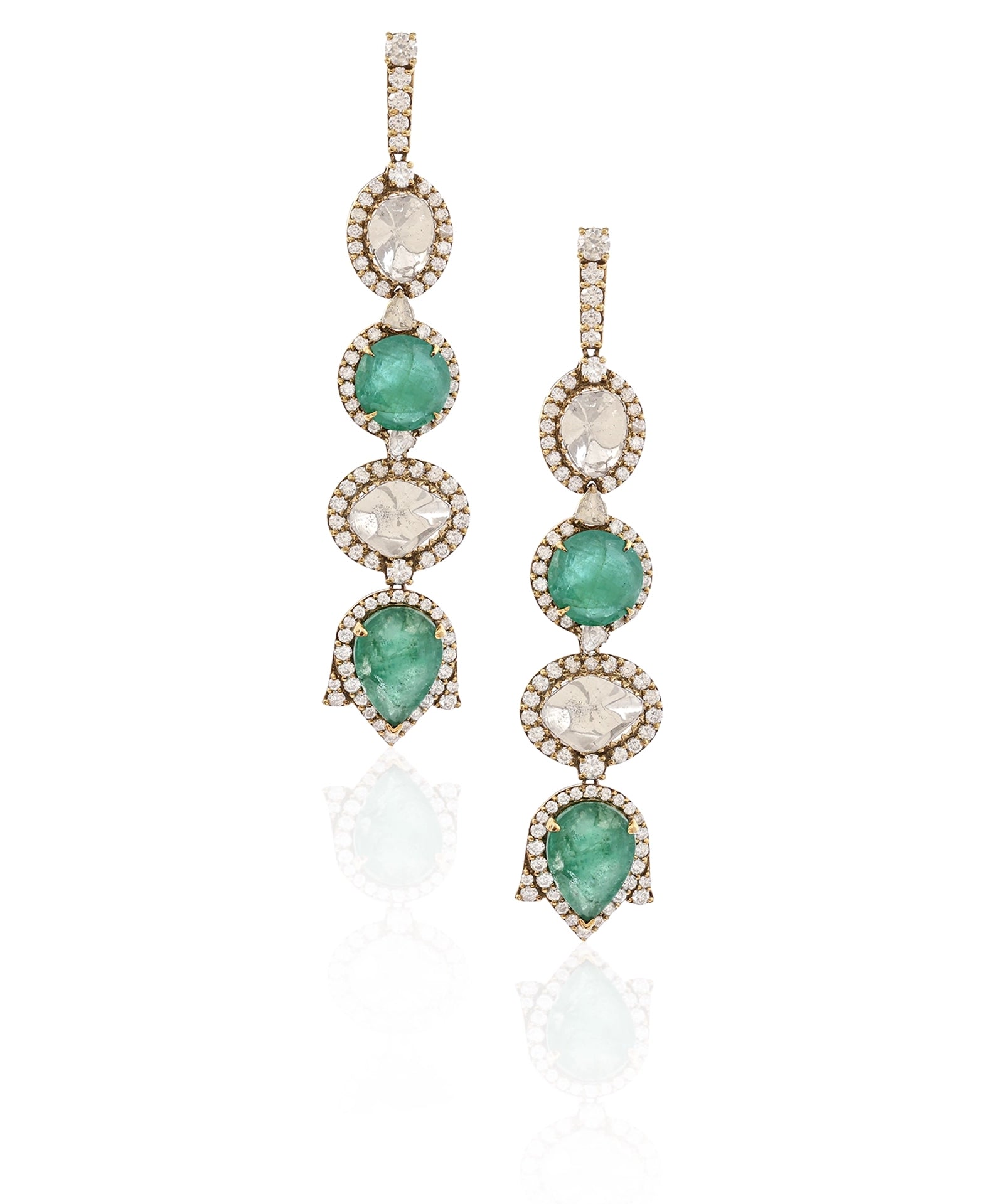 Bombay Raj Earrings (Emerald) | AMARIS JEWELS | Fine Jewelry 