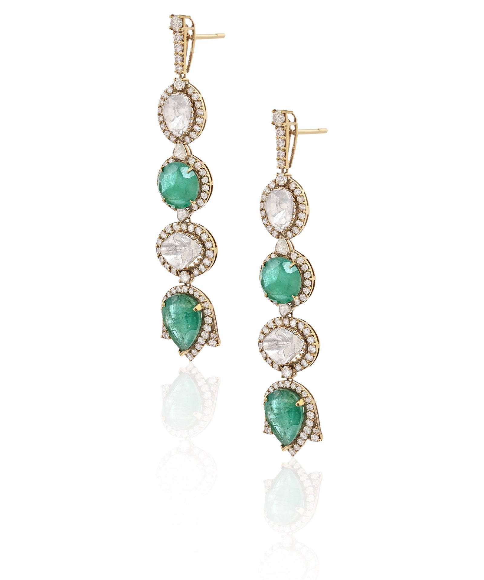 Bombay Raj Earrings (Emerald) | AMARIS JEWELS | Fine Jewelry 