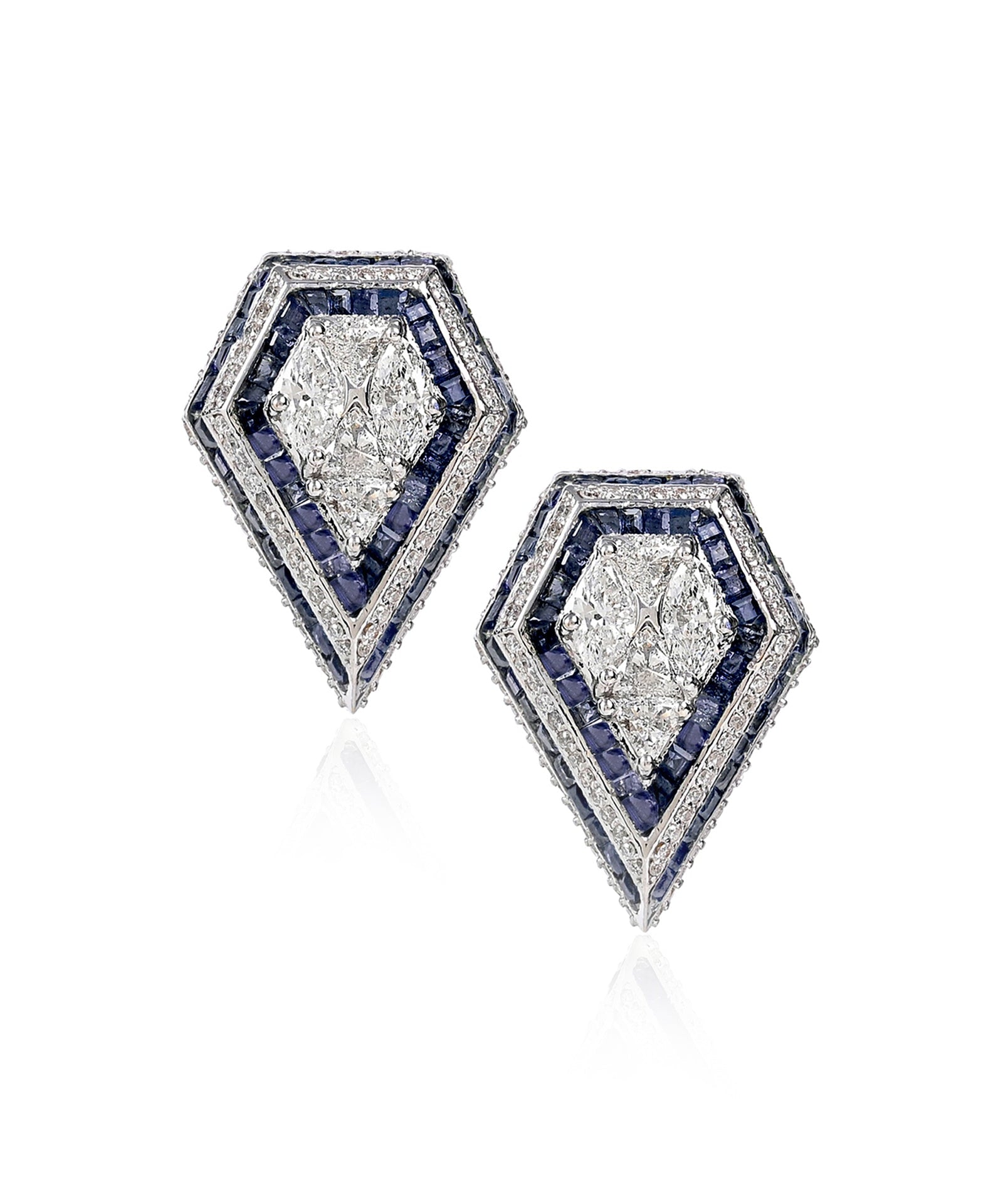 Boss Lady Earrings (Sapphires) | AMARIS JEWELS | Fine Jewelry 