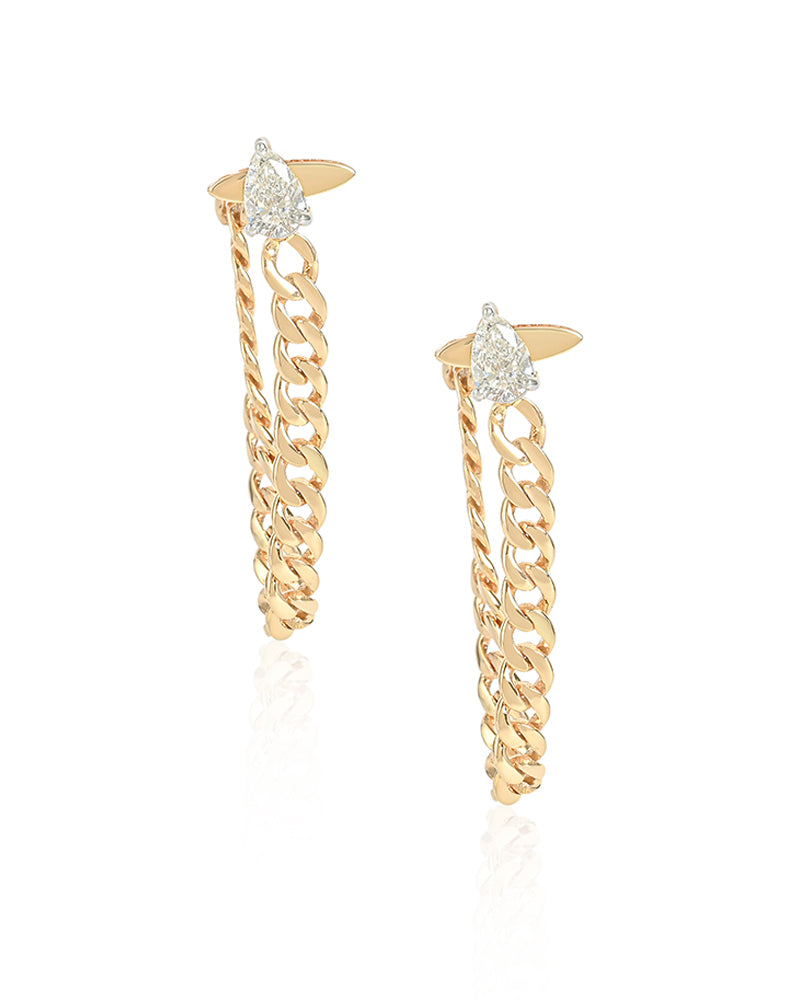 Bougie Chain Loop Earrings | AMARIS JEWELS | Fine Jewelry 