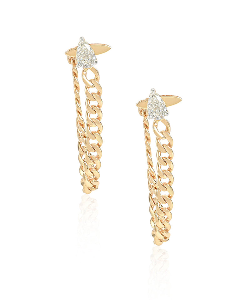 Bougie Chain Loop Earrings | AMARIS JEWELS | Fine Jewelry 